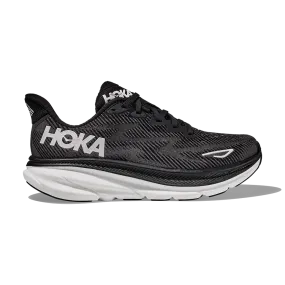 HOKA Women's Clifton 9 Wide Black/White