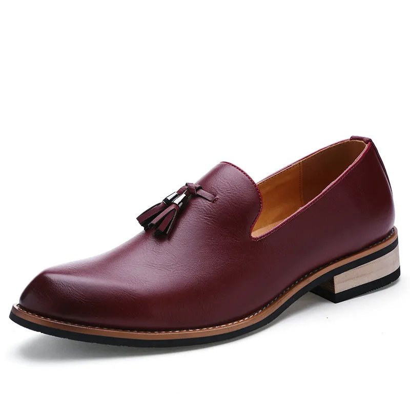 men's leather shoes retro fashion casual trendy men