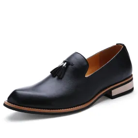 men's leather shoes retro fashion casual trendy men