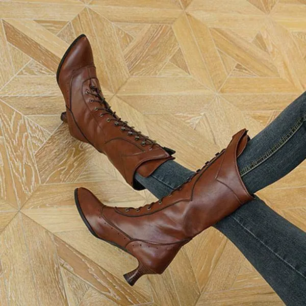 Women'S Vintage Lace Up Martin Boots 21941112C